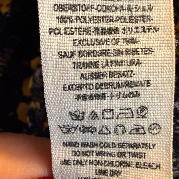 Free People | If I Had You Sheet Floral Beaded Embellished Peplum Top | Sz S - Picture 9 of 9